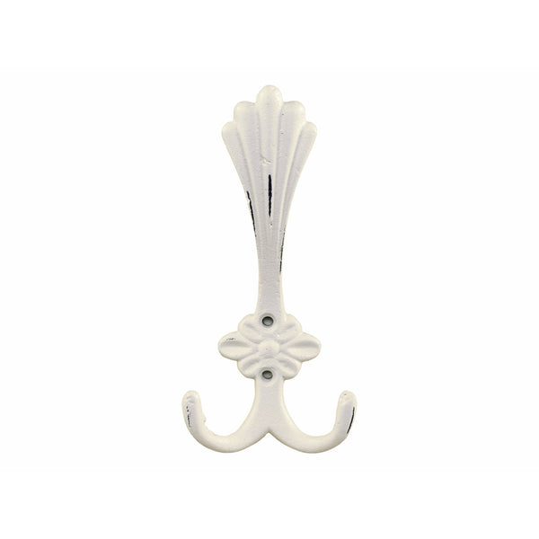 Double Wall Hook, Antique Cream