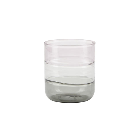 Glass tumbler, 3 colours, pink, clear and grey - The shop of nice things