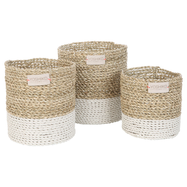 Seagrass Storage Baskets , Set of 3 - The shop of nice things
