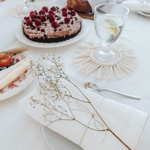 White Linen Table Napkins - Set of two - The shop of nice things
