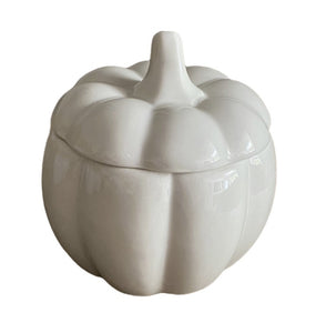 White Pumpkin Storage Jar, 9.8 cm