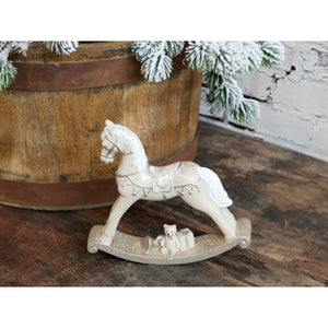Rocking Horse with Gifts, Christmas Decor