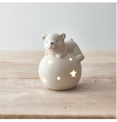 LED Star Ball with Bear Light, 7 cm