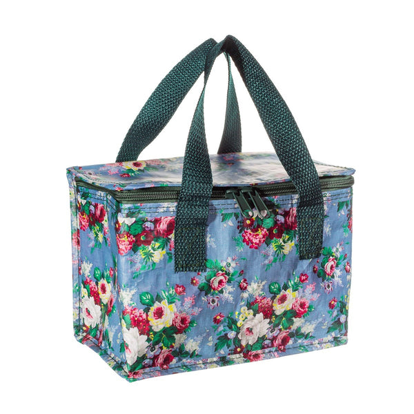 Delphine Blue Vintage Rose Lunch Bag