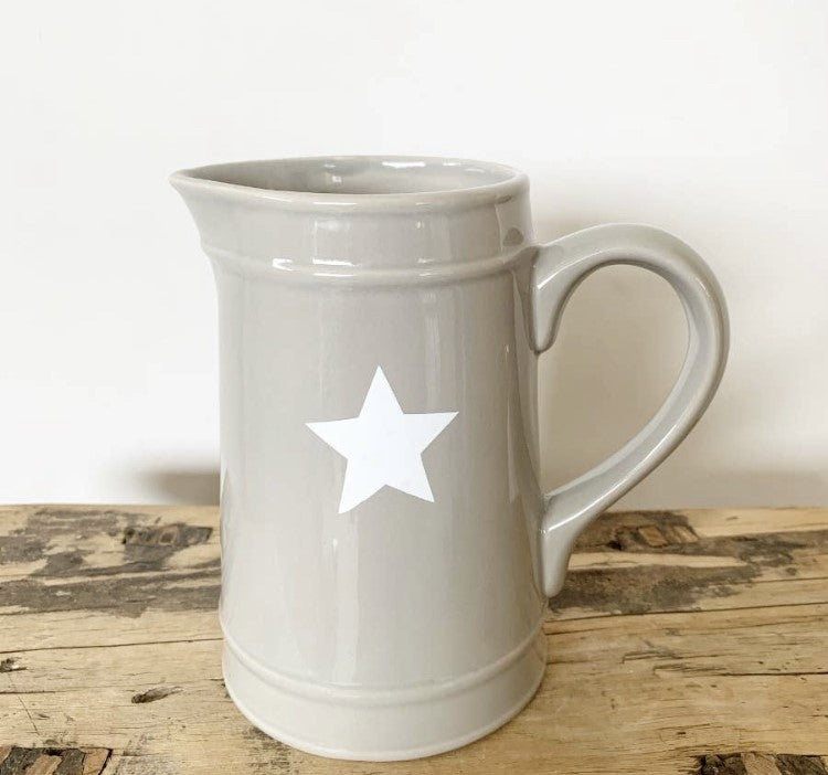 Grey Jug with white star