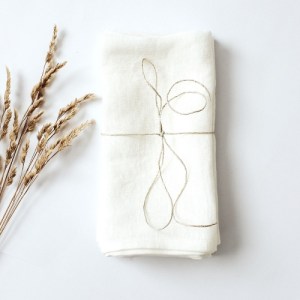 White Linen Table Napkins - Set of two - The shop of nice things
